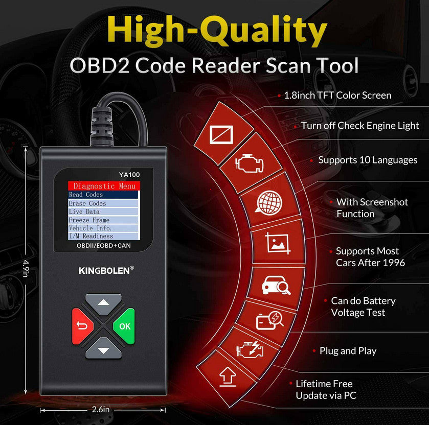 Vgate iCar2 Bluetooth Auto Diagnostic Tool OBD2 Scanner Code Reader for Dodge