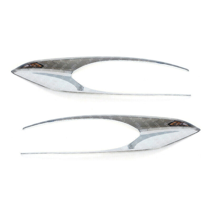 Pair for Peugeot 301 2017 ABS Mirror Chrome Front Fog Light Box Cover Trim