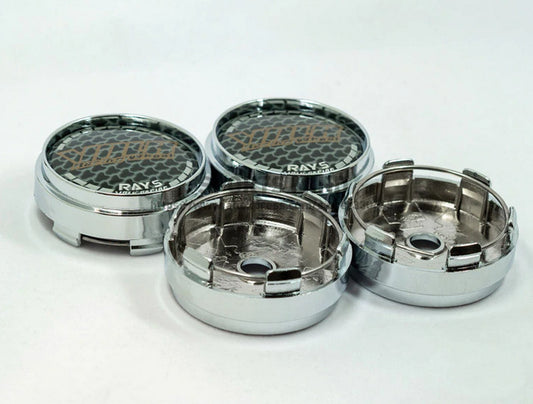 4x66mm Volk racing chrome alloy wheels, center hubcap, rim cap, decals, logo