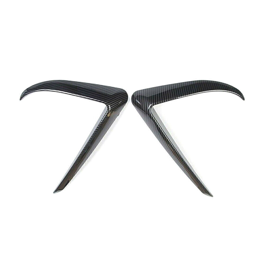 Front Fog Light Lamp Eyebrow Cover Carbon Trim Fit for Tesla Model 3 2018-2022 Pair