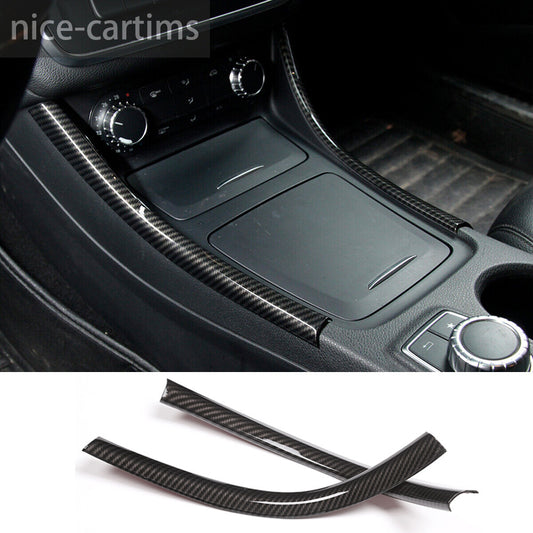 Carbon ABS Gear Shift Side Strip Trim for Benz A GLA CLA Class W176 X156 2013-19