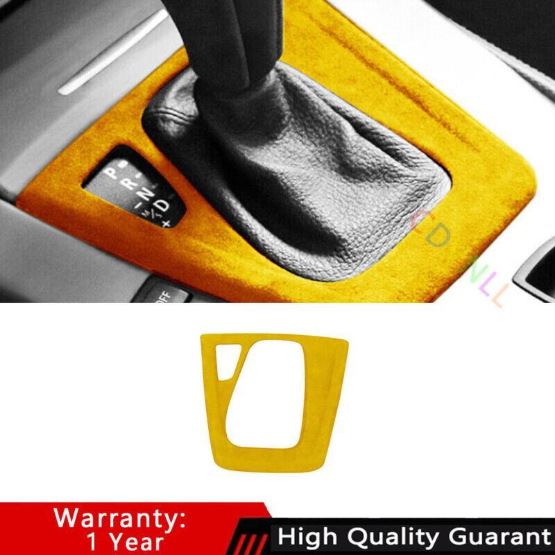 Fit for BMW Z4 E89 2009-2016 Yellow Suede Middle Console Gear Shift Panel Trim