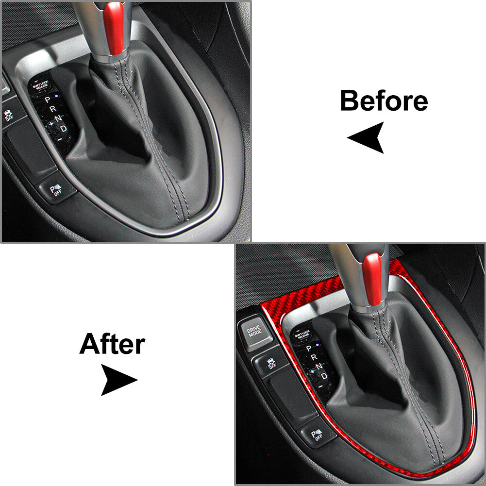 Carbon Fiber Gear Shift Frame Cover Trim for Hyundai for Veloster JS N 2019-2023 20