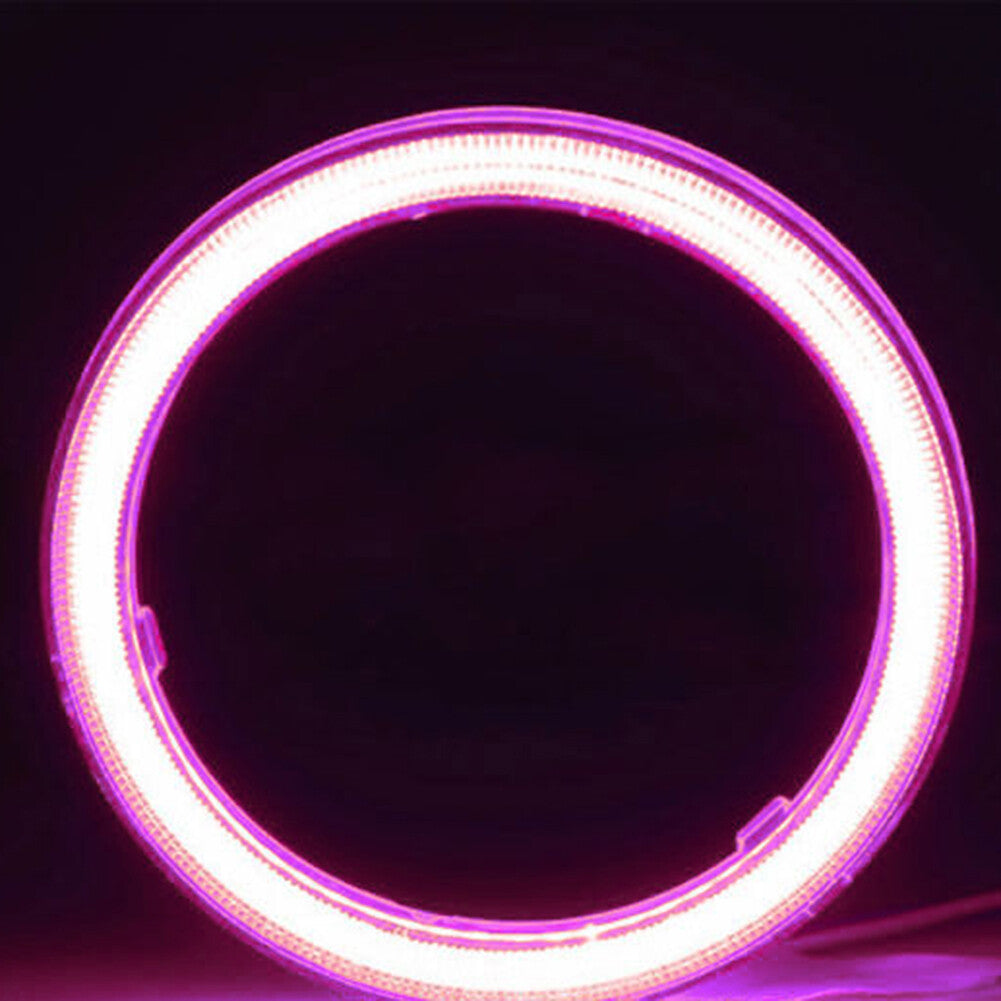 70MM Car DRL Fog Headlight COB Angel Eyes Halo Ring LED Light Universal 2x
