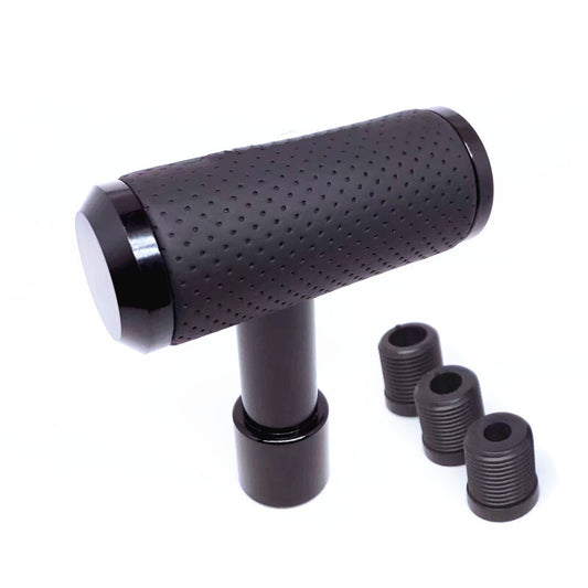 Car Gear Shift PU Leather T-Handle Joy Stick Shift Knob Manual Transmisson Black