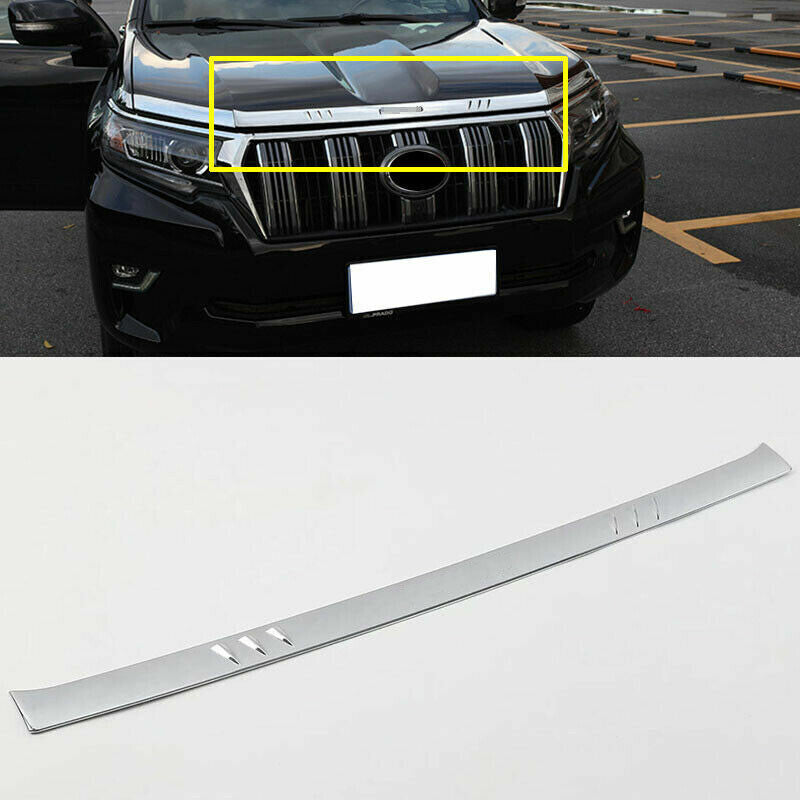 for Toyota Prado FJ150 LC150 2018-21 Chrome Hood Bonnet Molding Strip Cover Trim