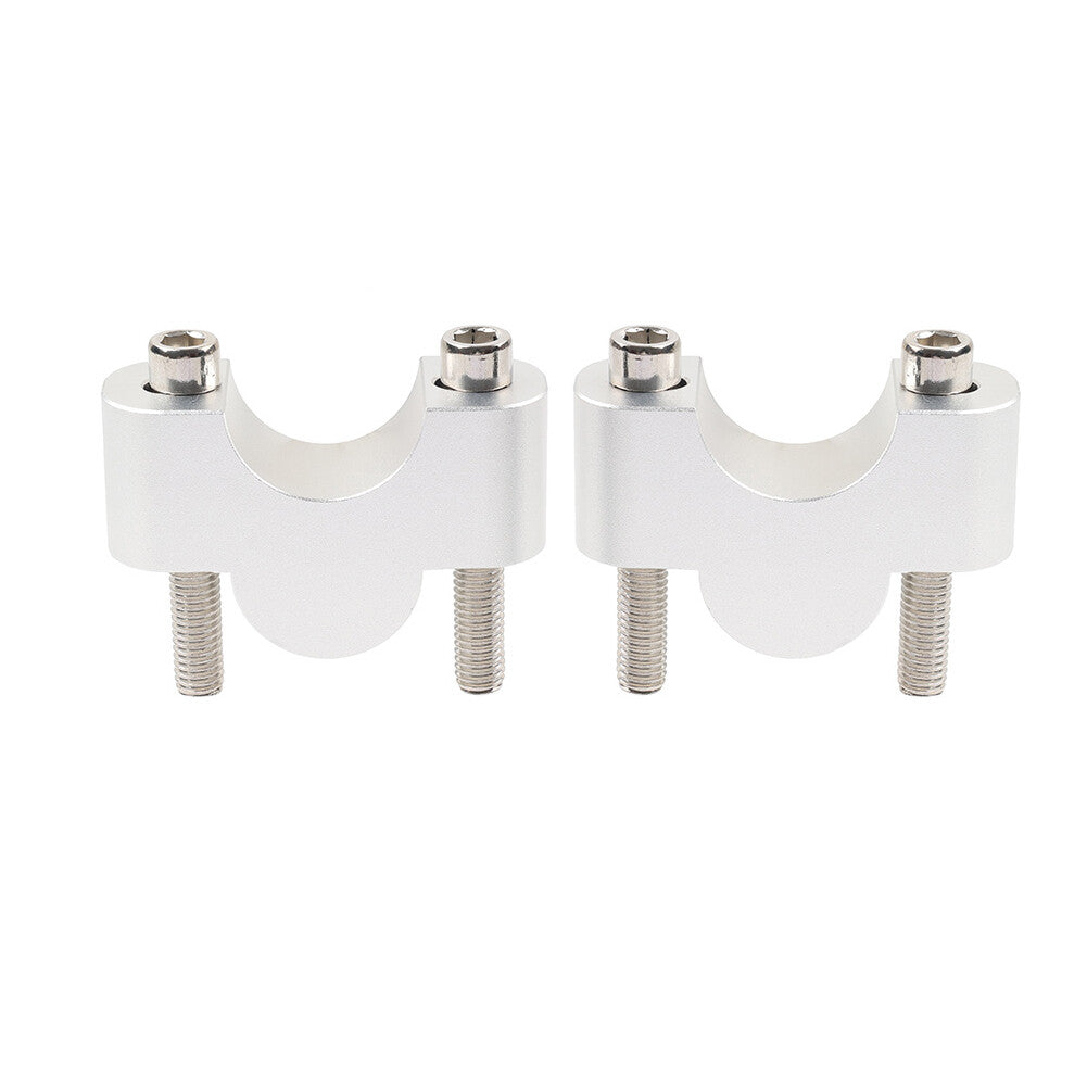 Silver Motorcycle HandleBar Risers Mount Clamp 1 1/8 28mm for Honda for Suzuki
