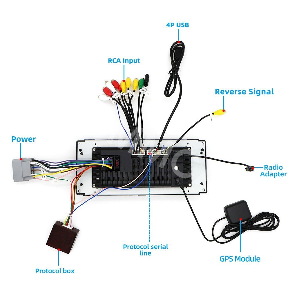 Android 14 Car Stereo Radio Mirror Link 2+32GB Fit for Jeep Compass 2010 -2016
