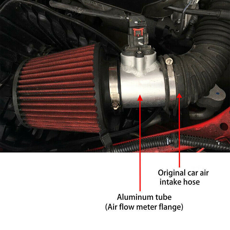 376mm Mass Air Flow Sensor Adapter Air Intake Meter Mount for Nissan for Volkswagen