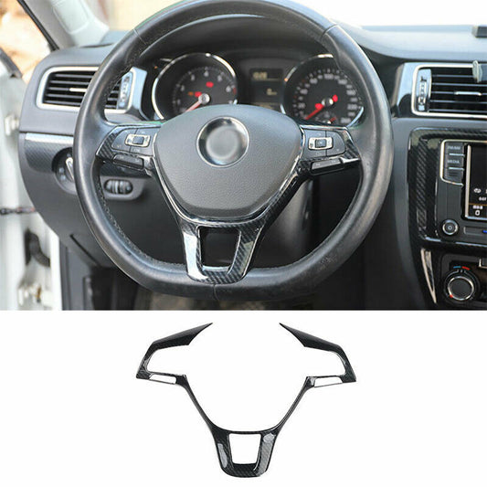 for Volkswagen for Jetta MK6 2015-2018 Carbon Look Steering Wheel Strip Cover Trim
