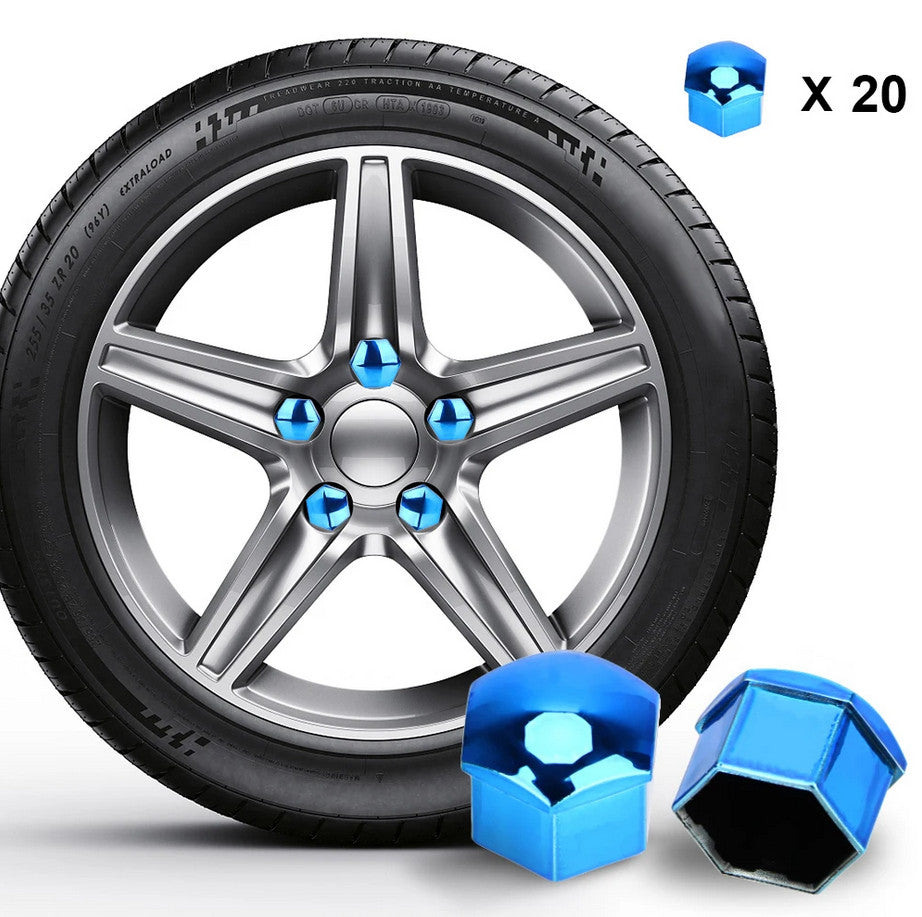 Blue wheel nut cover, wheel hub bolt protector, rust-proof bolt for Chevrolet