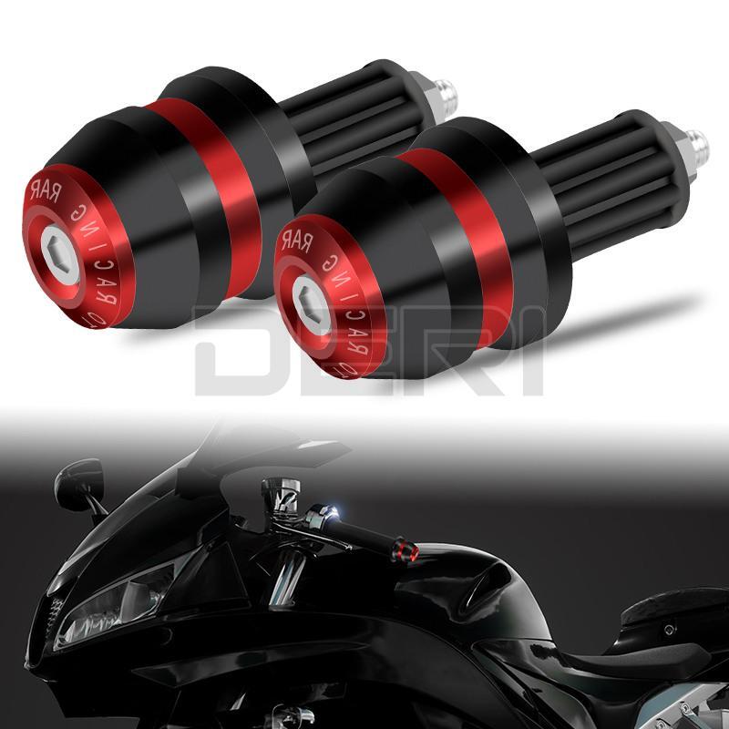 1Pair Motorcycle 7/8 Handle Bar Ends Grip Plug Cap Handlebar 22mm CNC Aluminum