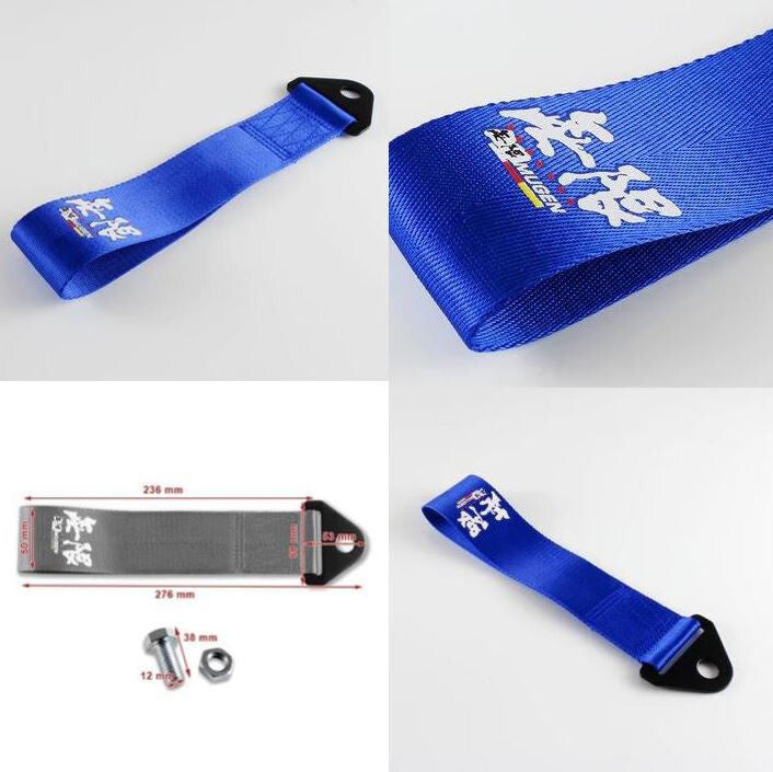 Mugen blue tow hook for Nissan front cover and rear bumper - suitable for Nissan .