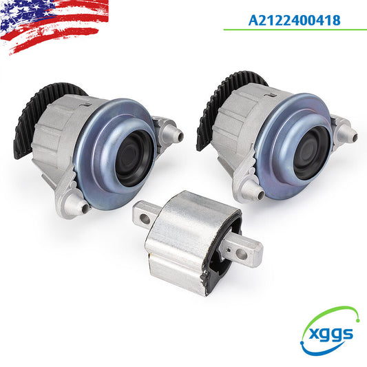 3Pcs Engine Motor Mounts for Mercedes C300 E350 E400 RWD 2122400418 2042400917