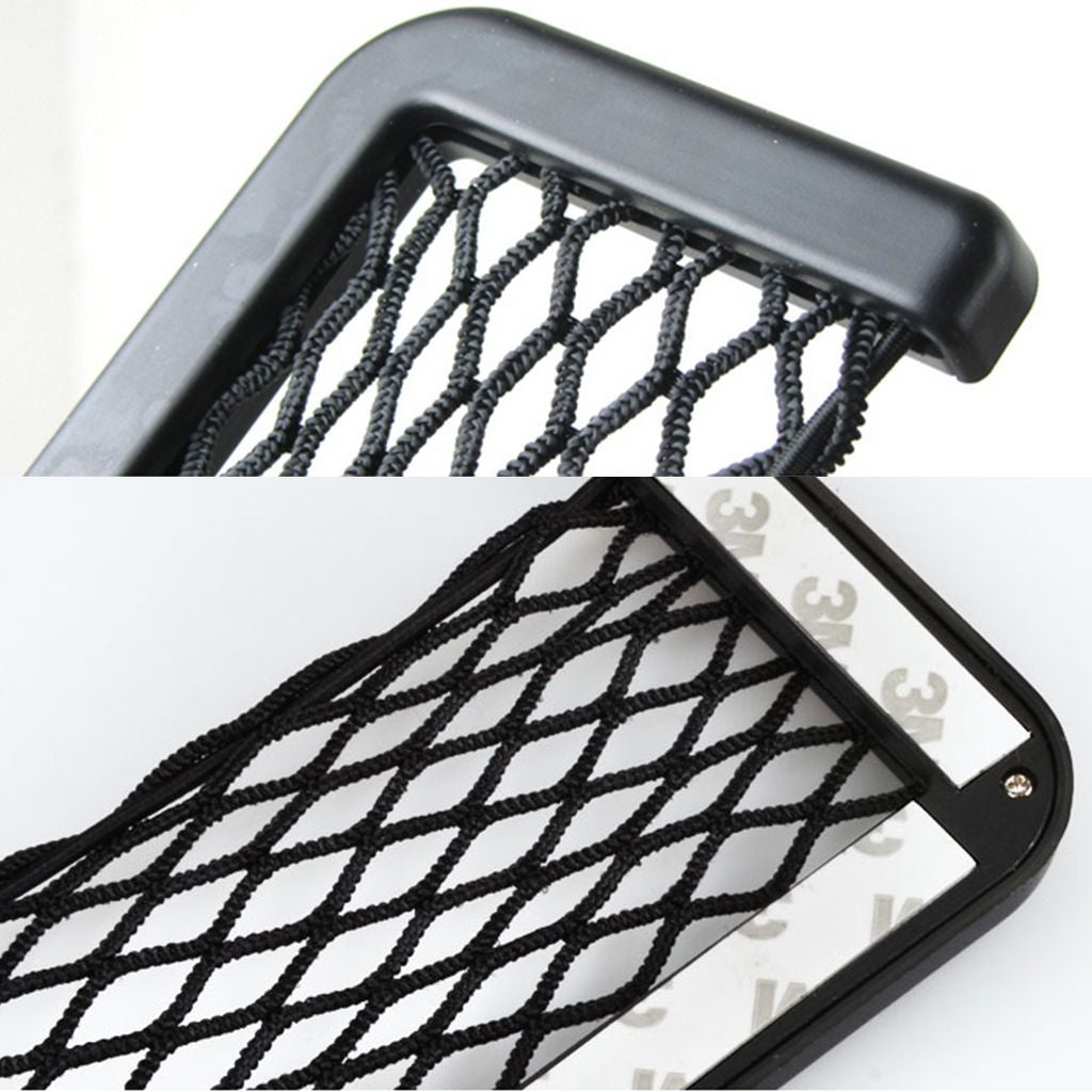 7.5inch Car Storage Mesh Net Resilient String Phone Bag Holder Organizer