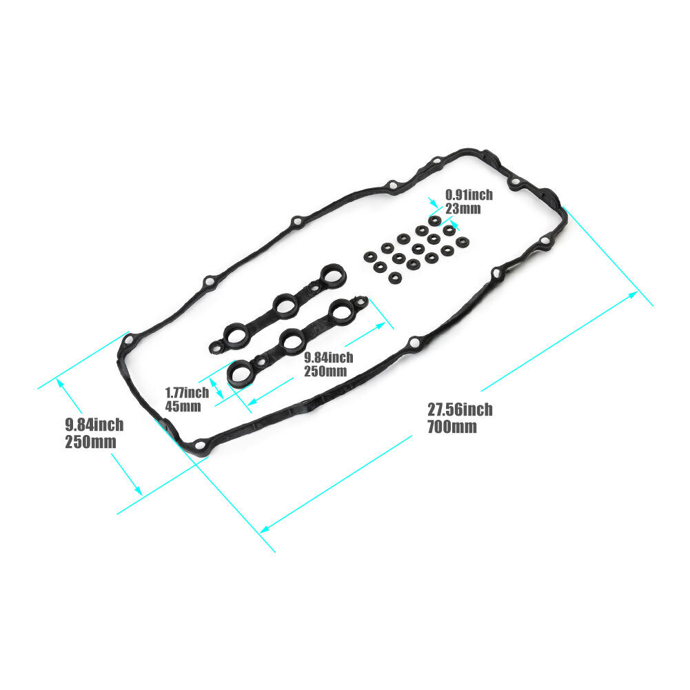 Valve Cover Gasket 15 Bolt Seals/Washers for BMW E39 E46 E53 E60 E83 325i 330i