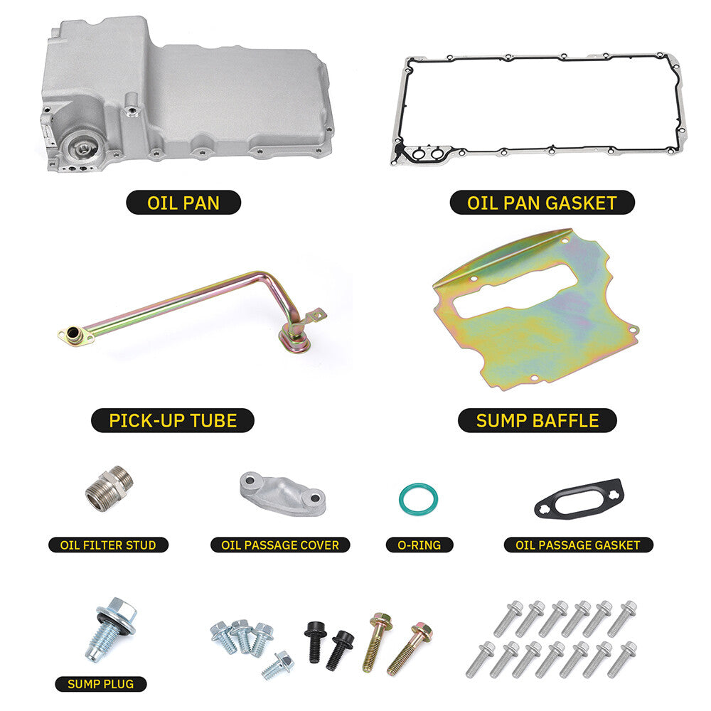 LS Oil Pan Kit Engine Low Profile for LS1 LS2 LS3 4.8L 5.3L 6.0L 6.2L Rear 302-1