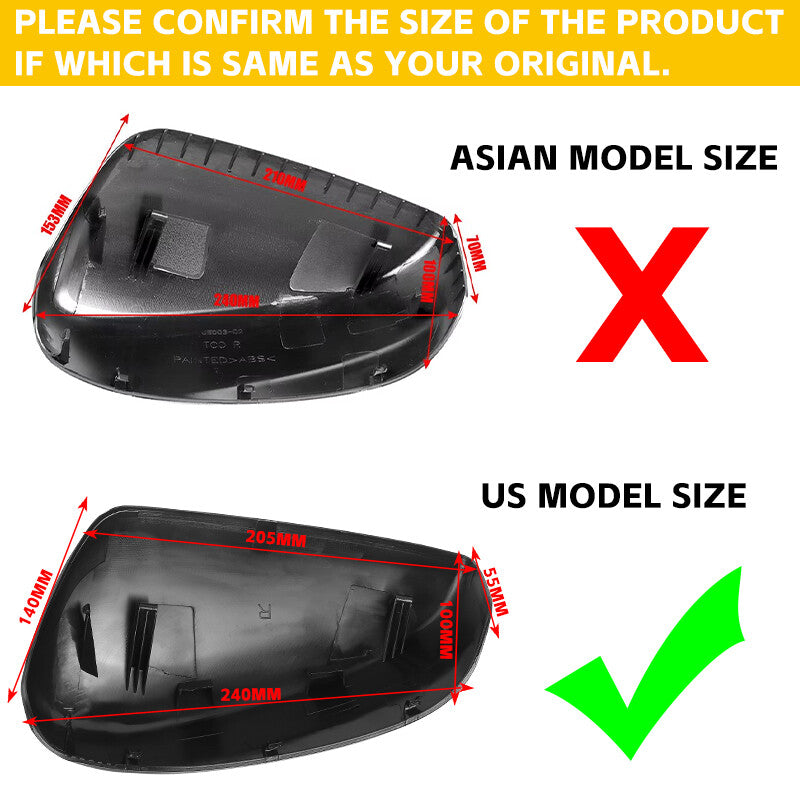 Passenger Right Mirror Cover Cap Fits for Honda Accord 2008 2009 2010 2011 2012 2013