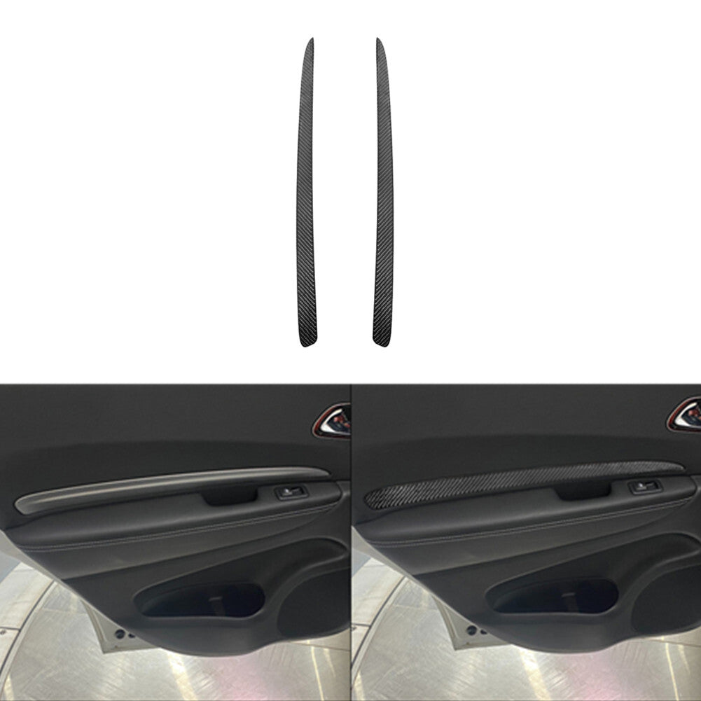 2pcs Carbon Fiber Rear Door Side Door Cover Trim for Dodge Durango 2014-2020