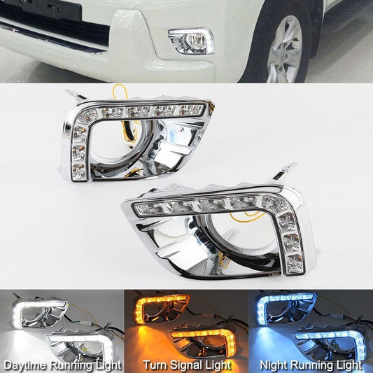 2x DRL Signal Light Daytime Running Fog Lamp for Toyota for Land Cruiser Prado FJ150