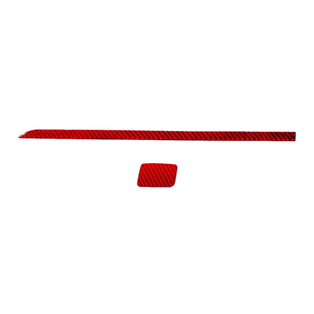 2-Piece Red Carbon Fiber Passenger Storage Compartment Trim for Hyundai for Veloster JS