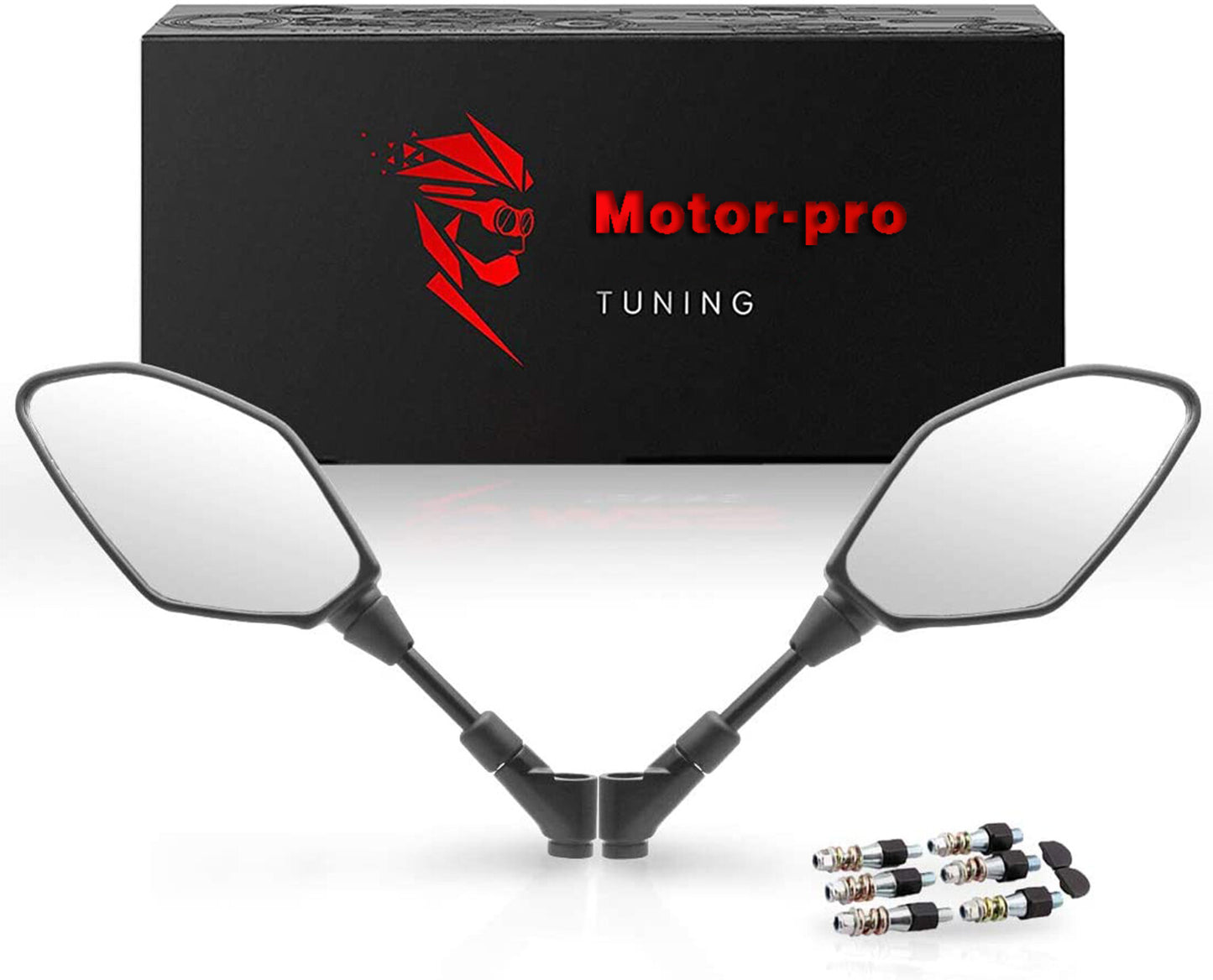 Pairs Motorcycle Rearview Mirrors 8mm/10mm for Suzuki SV650 DL1000 DL650 GSF650