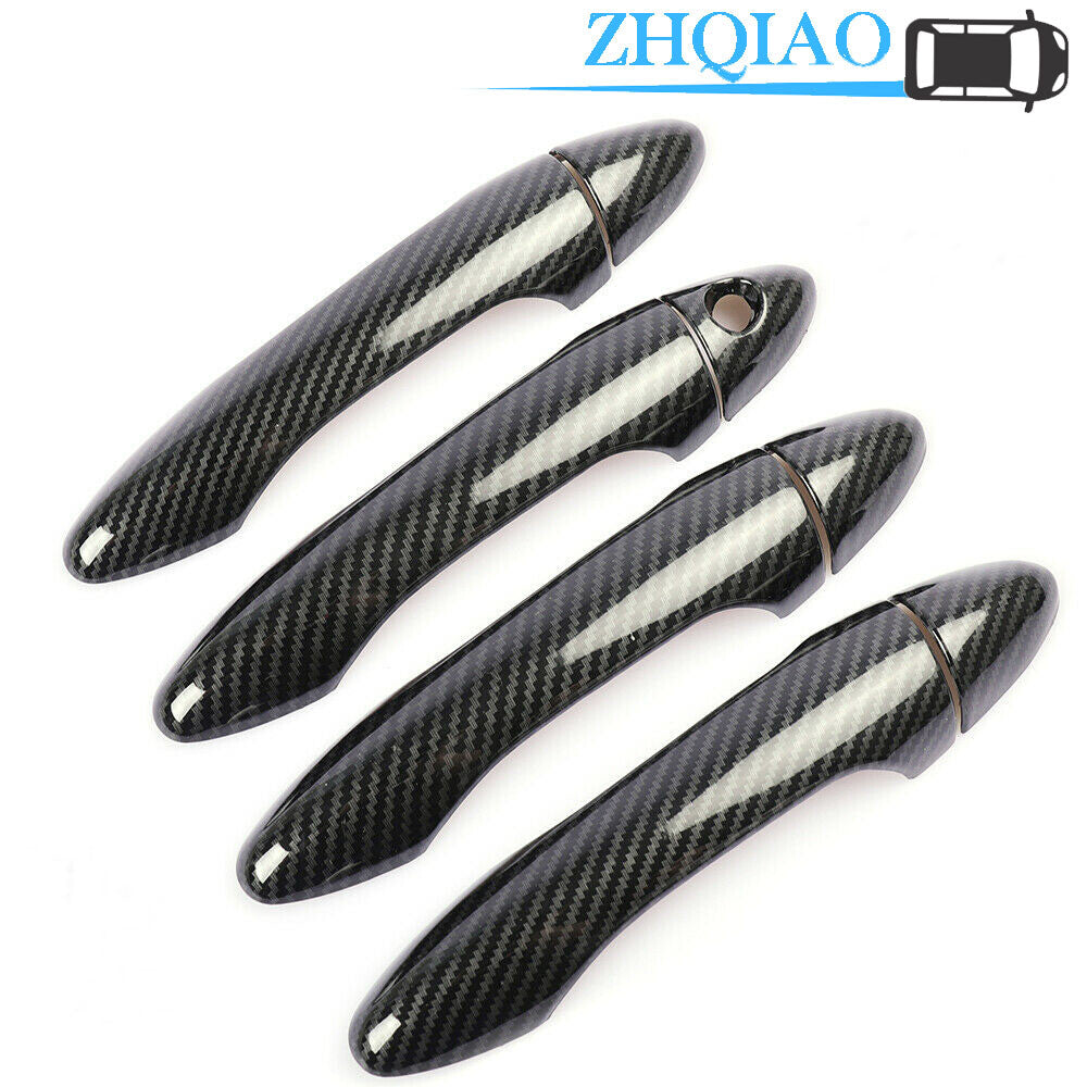 Carbon Fiber Side Outside Door Handle Cover Trim Fits for Kia Forte K3 2013-2015