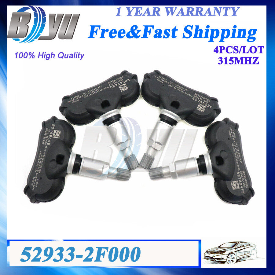 52933-2F000 Tire Pressure Sensor TPMS Fit for Hyundai Accent for Kia Rio for ACURA 4PCS