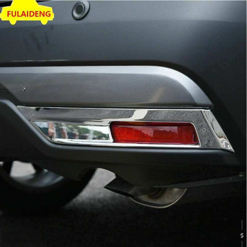 for Nissan Kicks 2018-2020 Chrome Car Rear Bumper Fog Light Lamp Cover Trim 2P