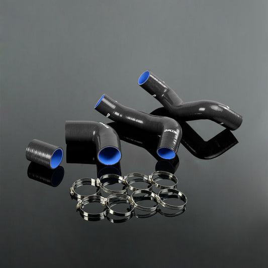 4-piece set of silicone hoses and clips for the intercooler turbocharger of for Land Rover TD4 Freelander