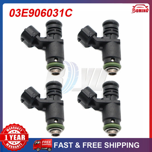 4PCS 03E906031C for VW for Skoda for Seat 1.2L 2010 03E-906-031 New Petrol Fuel Injector