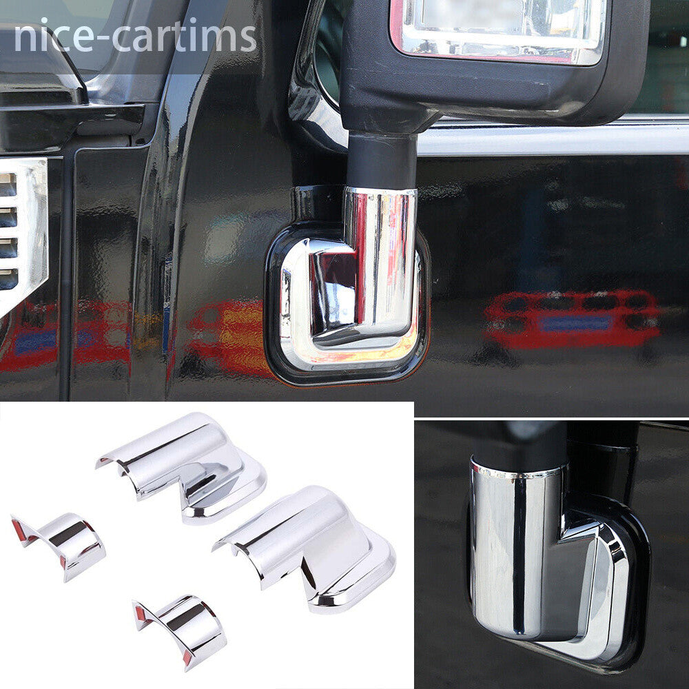 Chrome ABS Side Rearview Mirror Base Cover For HUMMER H2 2003-2009 Accessories