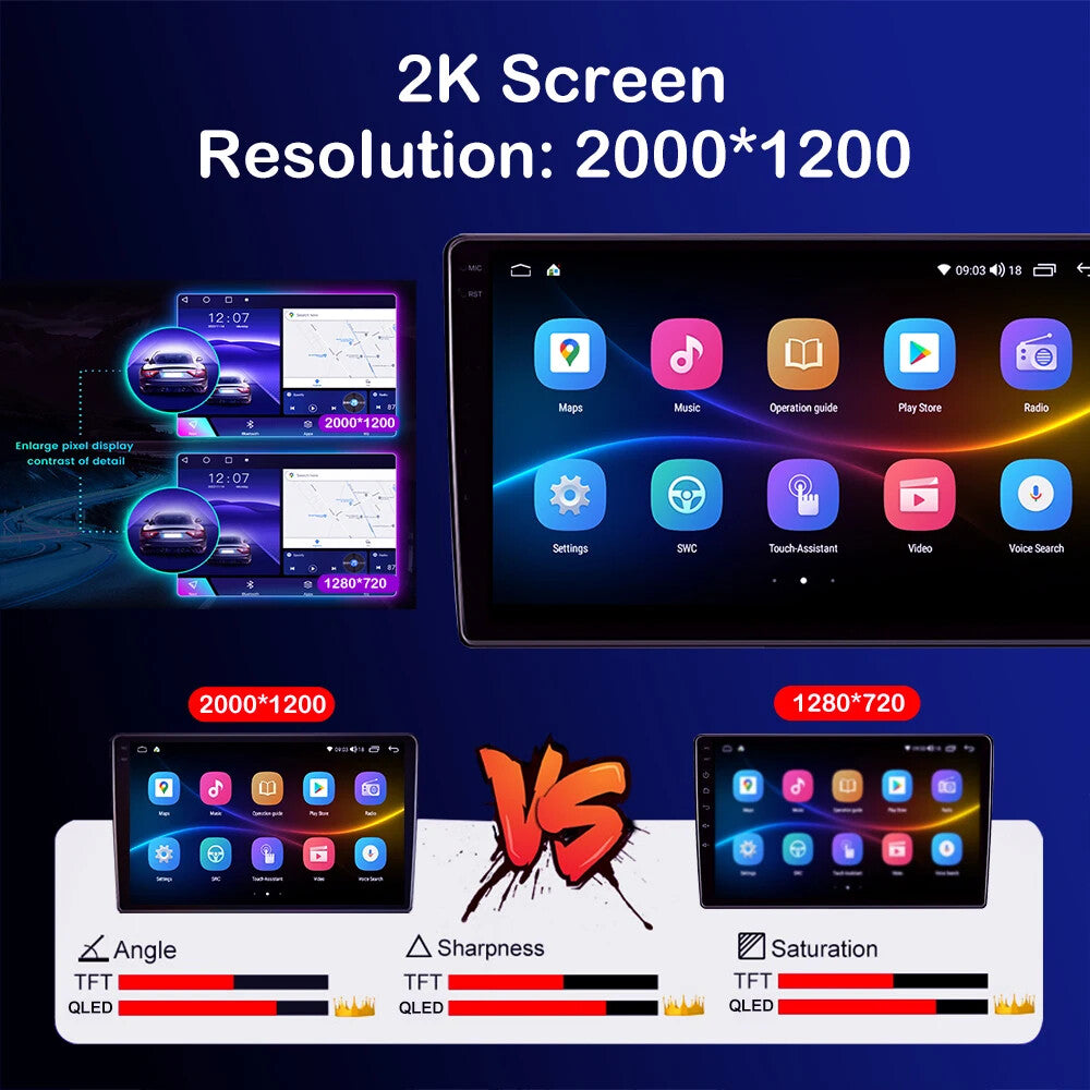 for Mazda 3 2004-2013 Stereo Android CarPlay Car Radio GPS Multimedia Player DSP