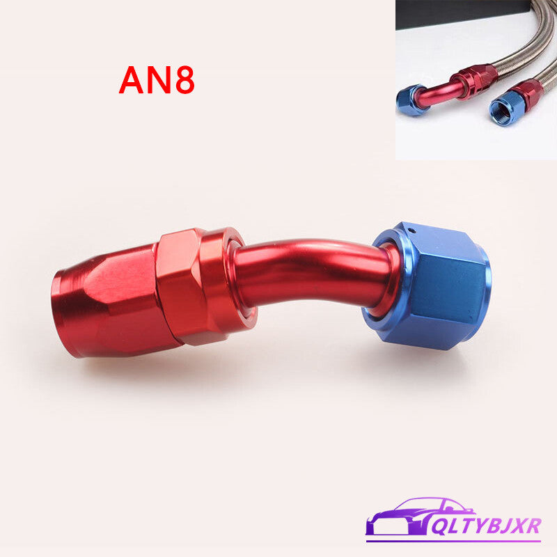 1Pc 45¡ã 45Degree Swivel Hose Line End Fitting Adapter AN8 8AN Fuel Oil Red