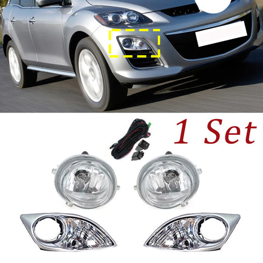 1 Set Front Fog Light Driving Lamp With Wire Switch Kit for Mazda CX-7 2010-2012