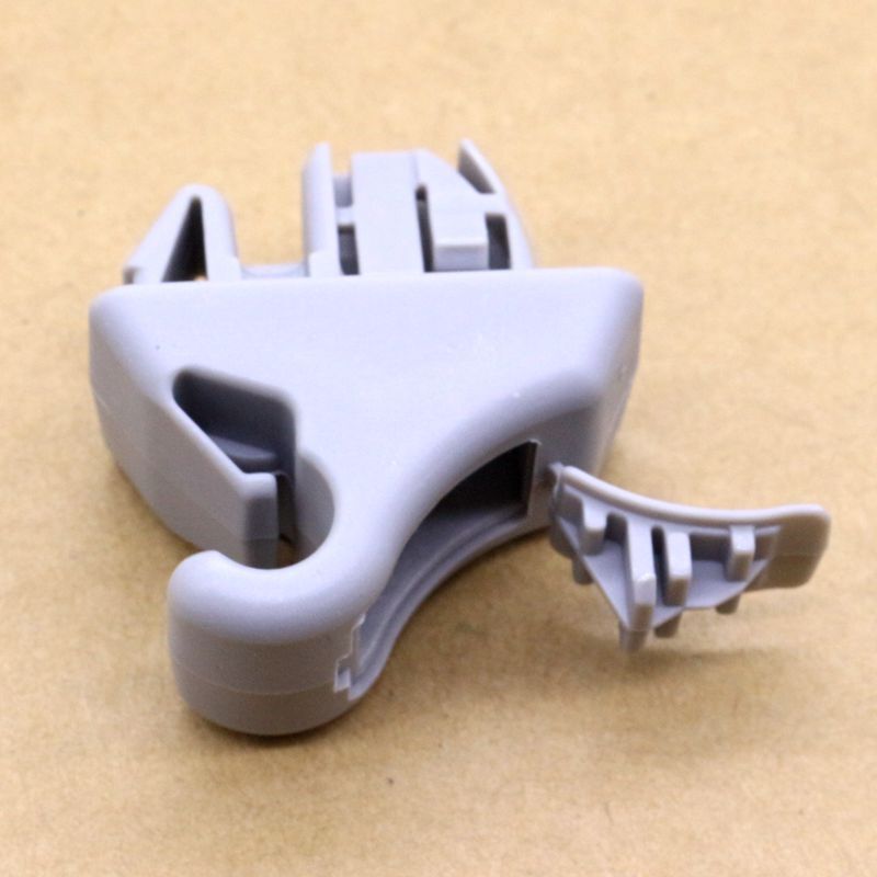 Driver or passenger side sun visor clip for Mitsubishi Pajero Montero 01-06 Grey