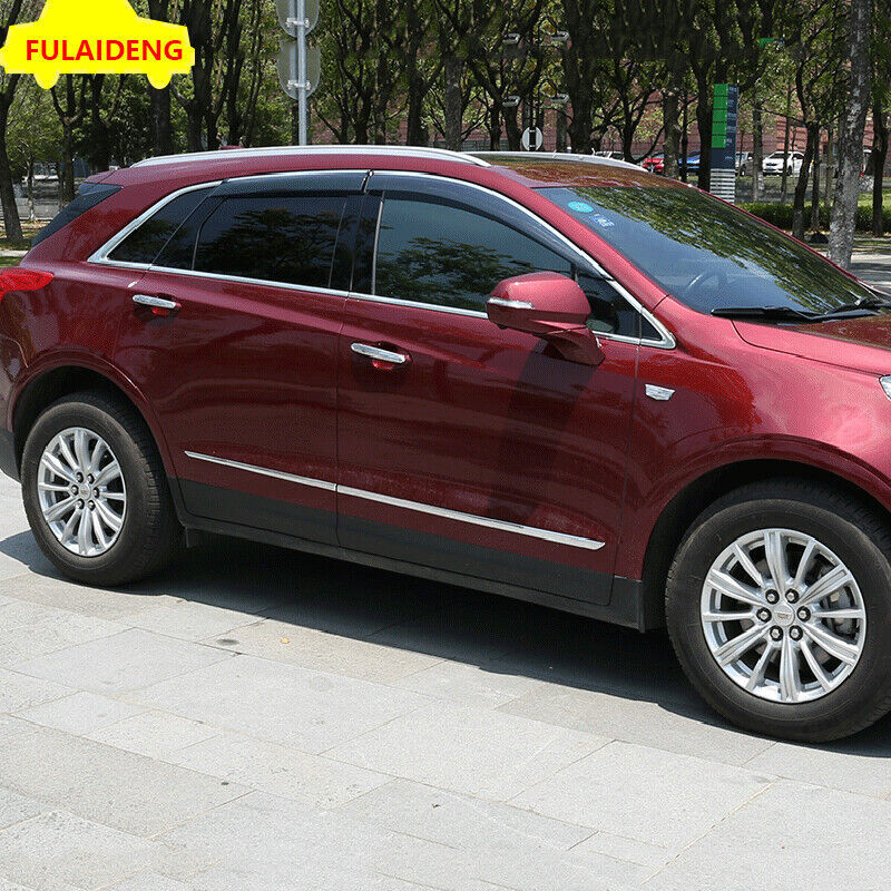 for Cadillac XT5 2016-2020 Chrome Side Door Body Molding Protector Cover Trims