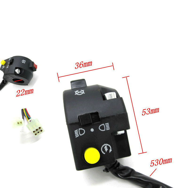 Handlebar Button Switch HeadLight Horn Flameout For Universal Motorcycle ATV