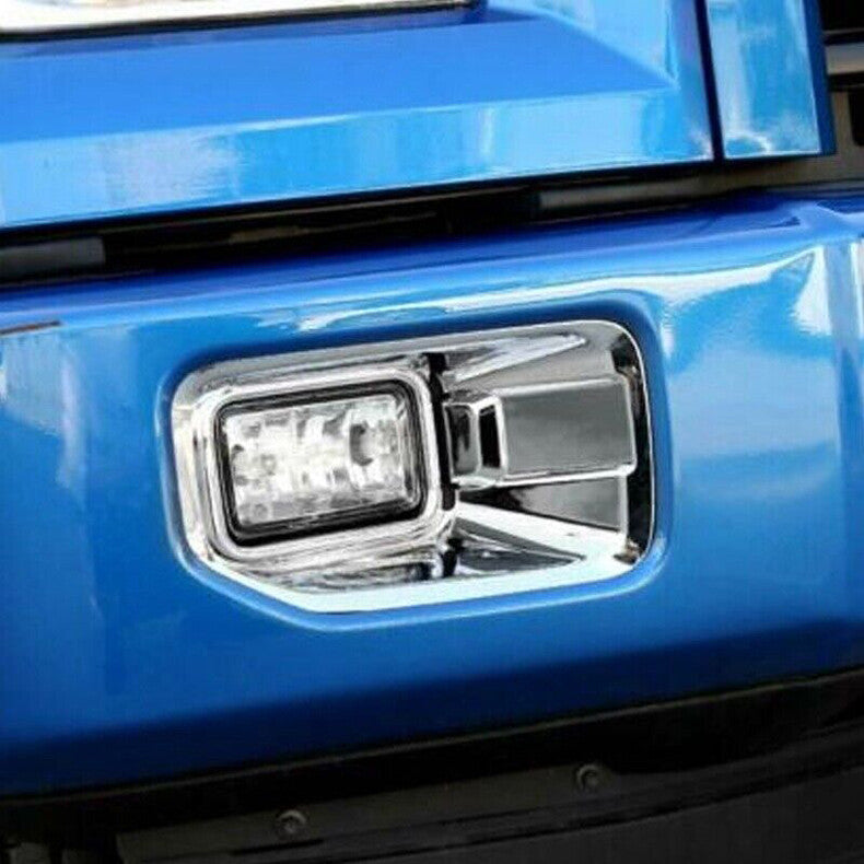 for Ford F150 F-150 2015-2020 ABS Chrome Front bumper Fog Light Lamp Cover Trim