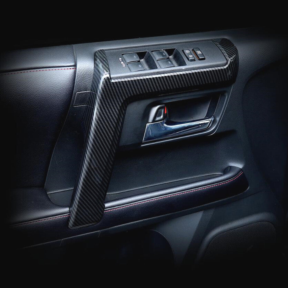 Car Interior Door Armrest Cover Trim Accessories Carbon for Toyota 4Runner 10-23