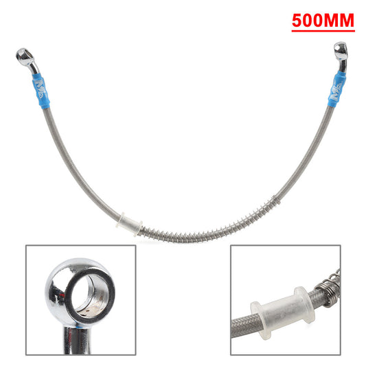 50cm DOT Motorcycle Motorbike Braided Steel Brake Clutch Oil Hose Line Pipe