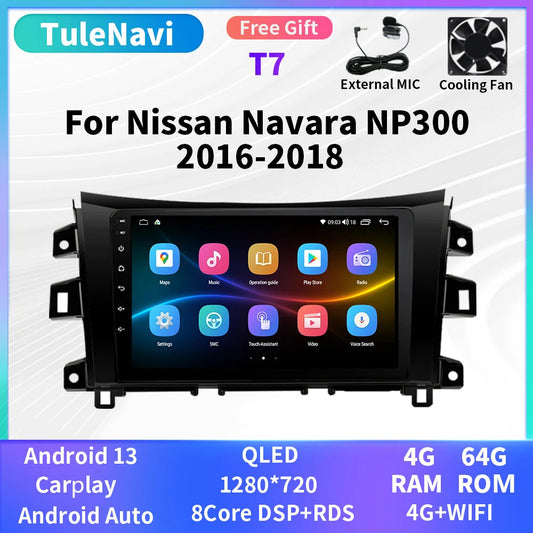 for Nissan NAVARA Frontier NP300 2016-2018 Car Radio CarPlay GPS Player Screen
