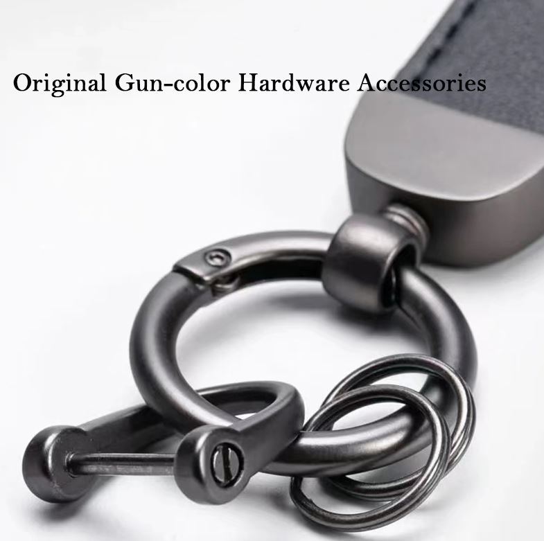 Suitable for Volvo XC60 car keychain, automatic key ring, suede accessory, gift, brown