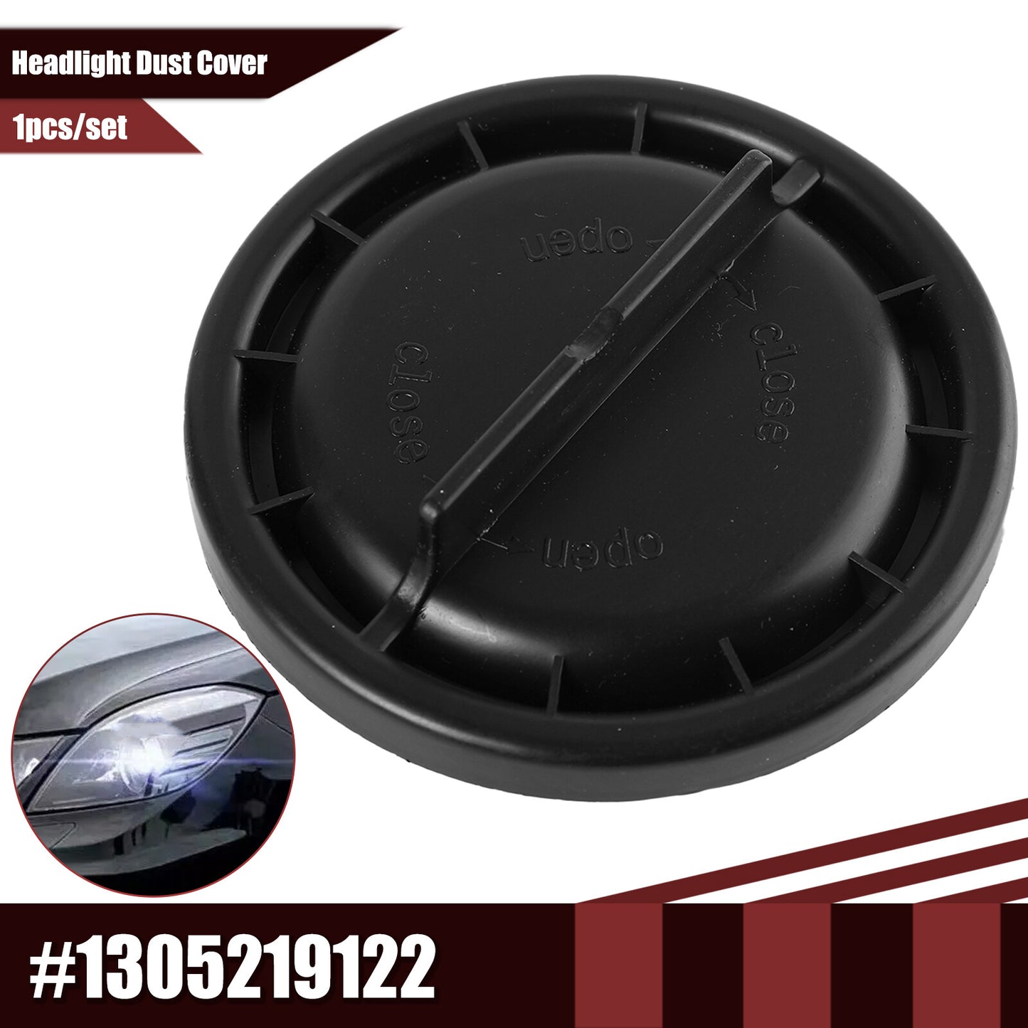 1x Replace Headlight Cover Cap Dust for Mercedes Benz W204 W212 W222 1305219122
