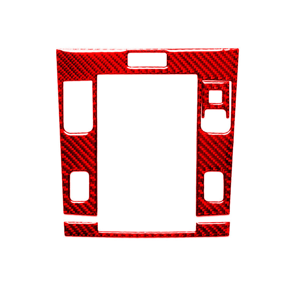 Red Carbon Fiber Gear Shift Panel Cover Trim for Suzuki Grand Vitara 2006-2013