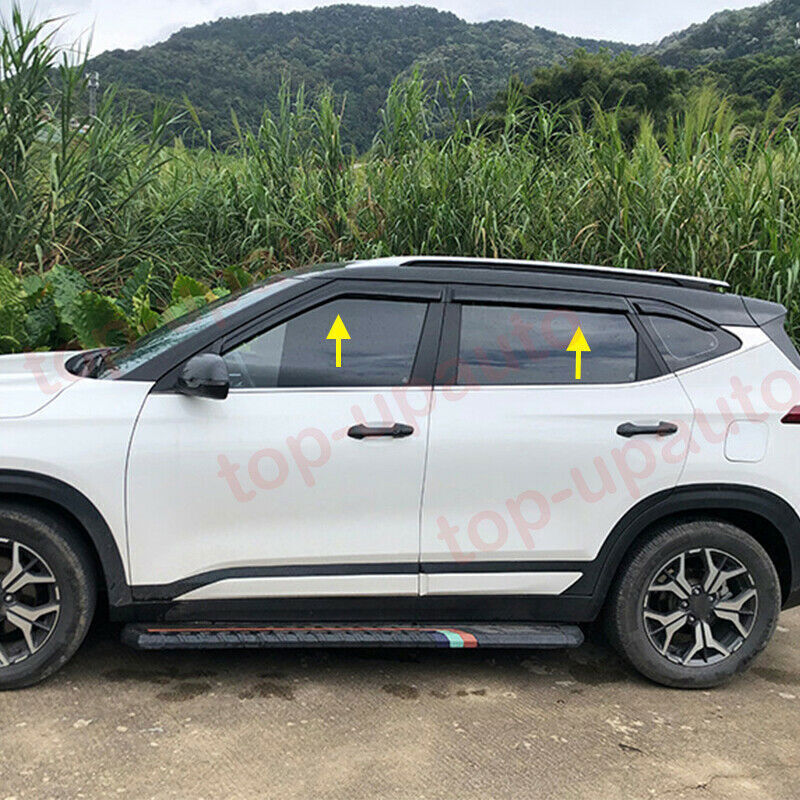 for Kia Seltos 2020-2024 black Car Window Wind Visors Rain Guard Vent Deflectors