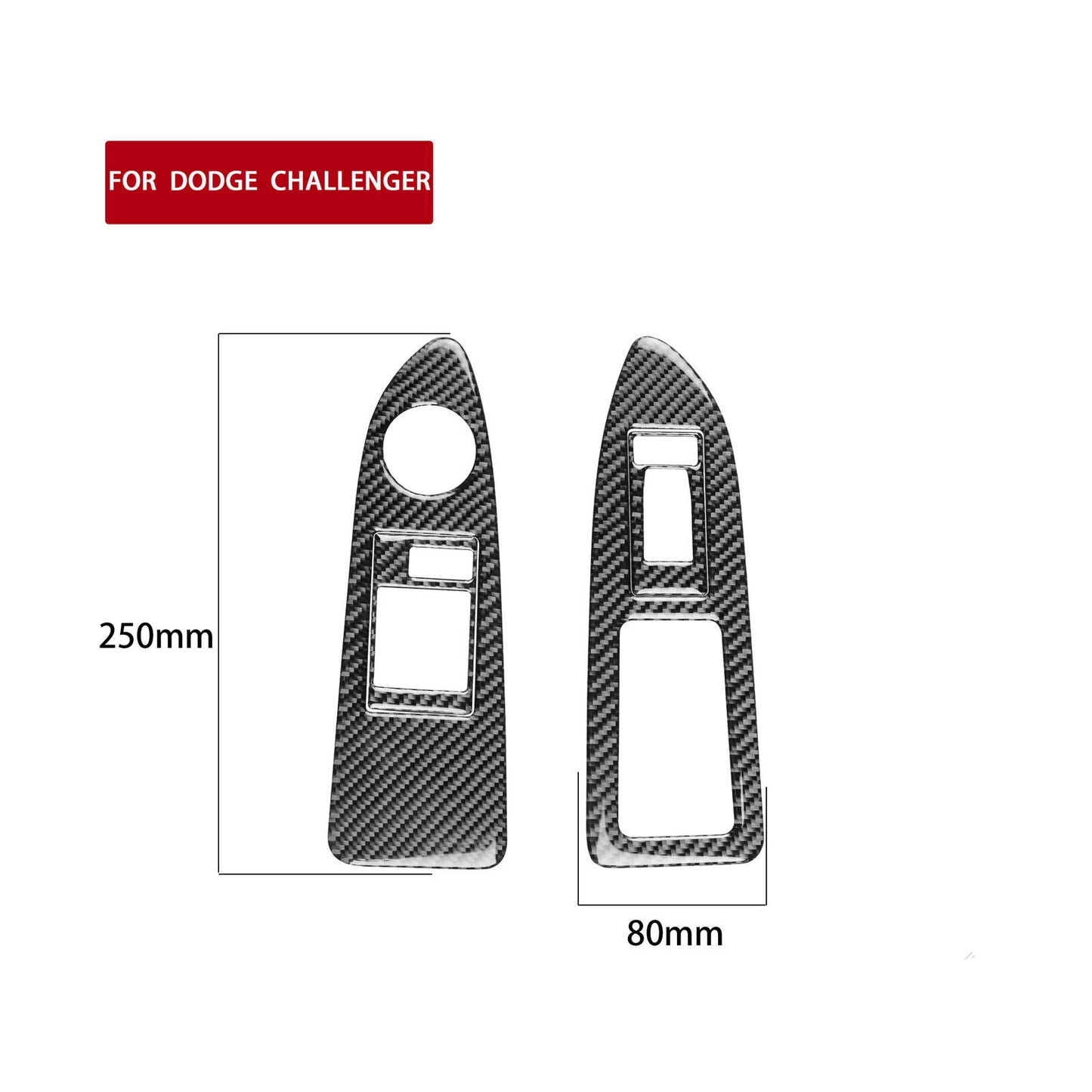 for Dodge for Challenger 2008-2014 Carbon Fiber Interior Window Control Cover Trim