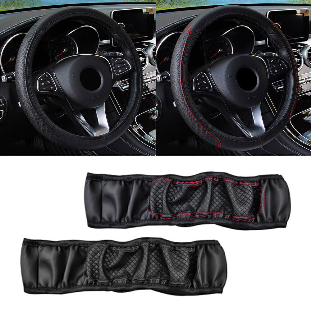 Car Steering Wheel Cover For 15/37-38CM PU Leather Good Grip Accessories