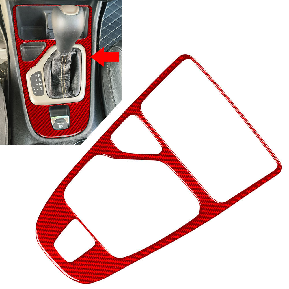 Carbon Fiber Gear Shift Panel Cover Trim for Jeep Cherokee 2014-2018 15