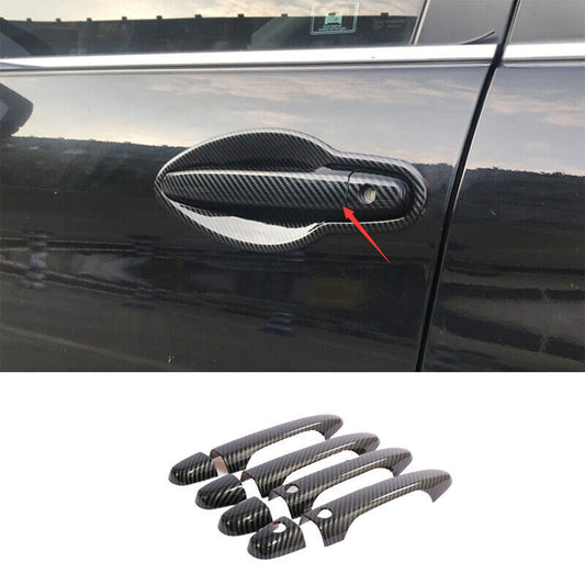 for Honda CR-V CRV 2012-2016 Side for Smart Door Handle Cover Trims ABS Carbon Fiber